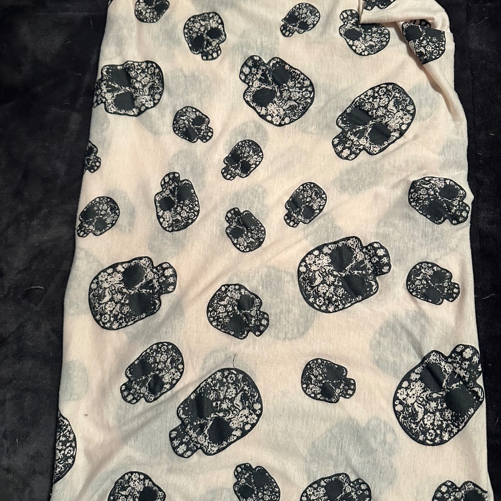 Peach skull scarf